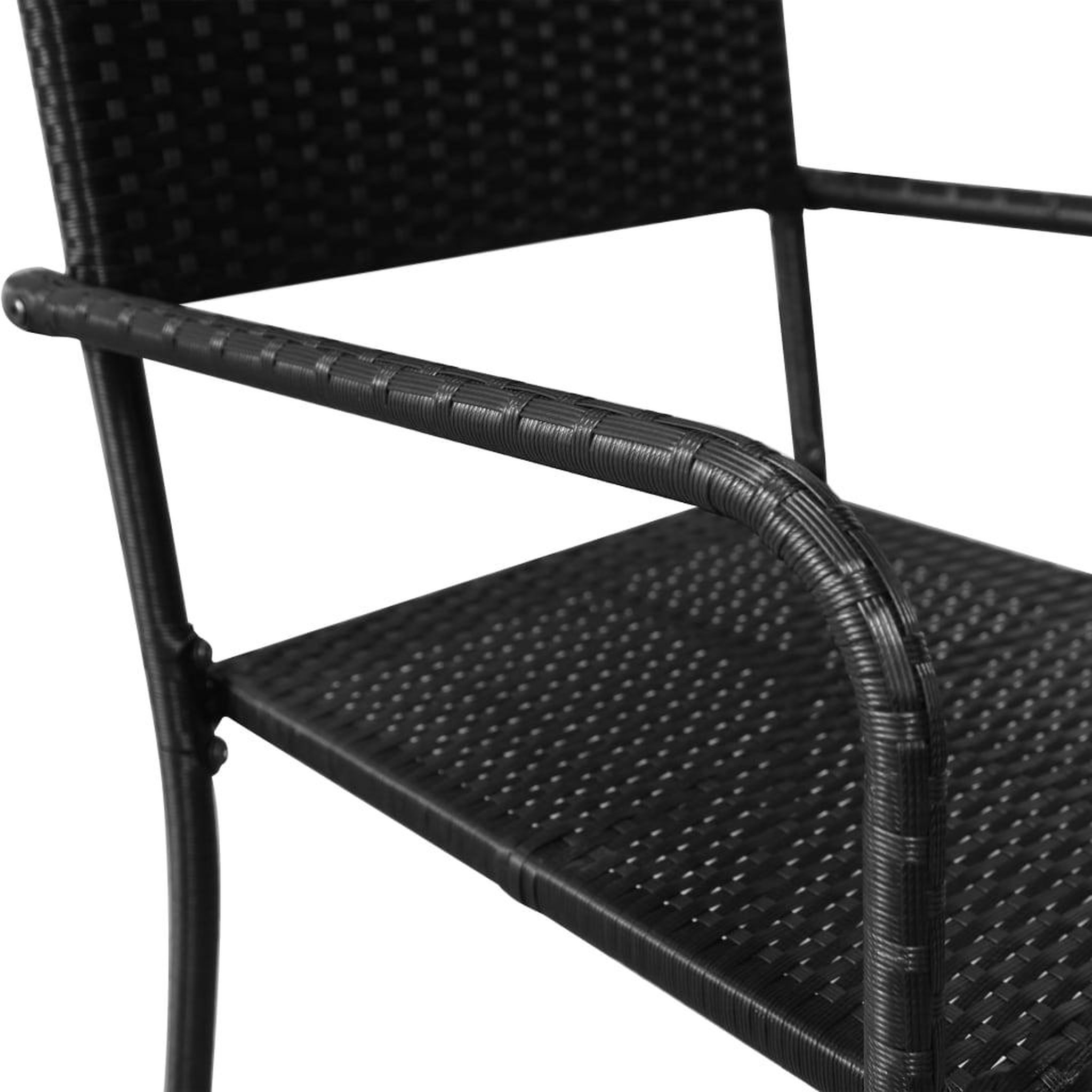 Voir la diapositive 5 : VIDAXL Ensemble a manger de jardin 3 pcs Noir