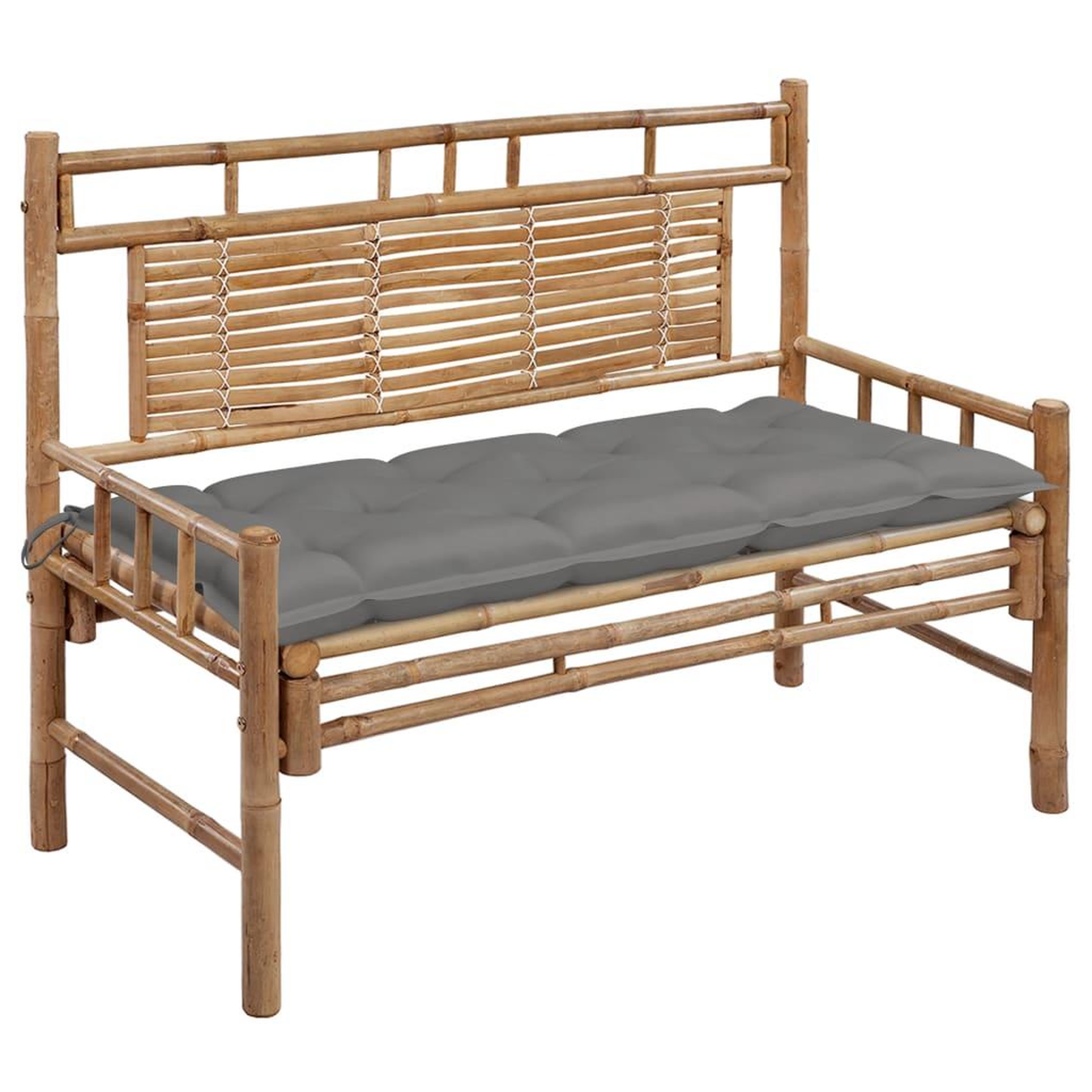 VIDAXL Banc de jardin avec coussin 120 cm bambou