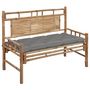 Voir la diapositive 1 : VIDAXL Banc de jardin avec coussin 120 cm Bambou