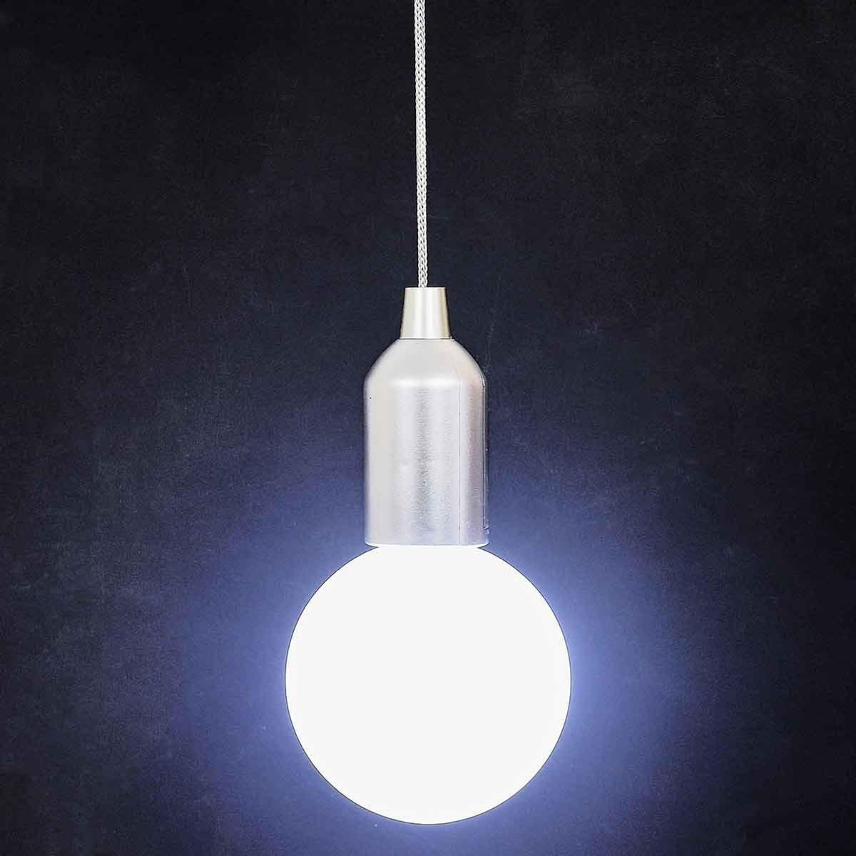 Paris Prix Lampe Suspension Led  Ampoule  110cm Argent