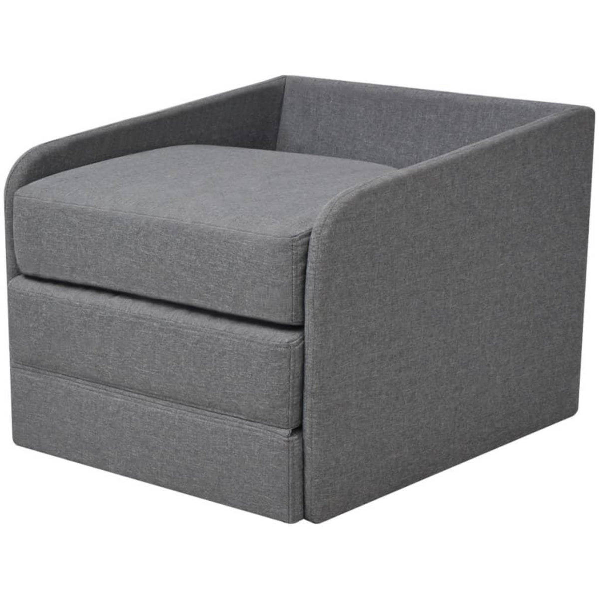 VIDAXL Fauteuil convertible gris clair tissu