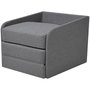 Voir la diapositive 3 : VIDAXL Fauteuil convertible gris clair tissu