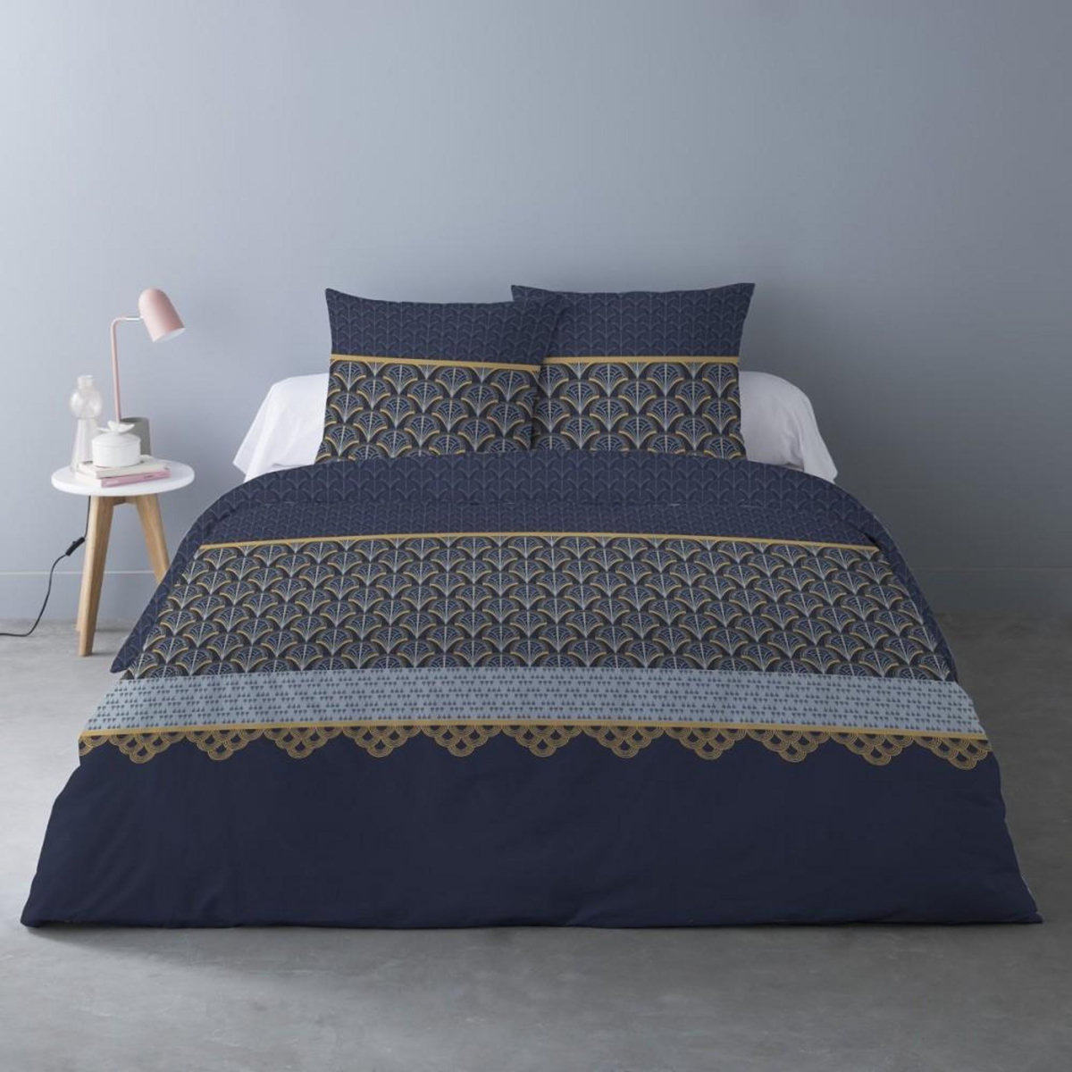 Dourev Housse de couette 260x240 LOIC + 2 taies 100% coton