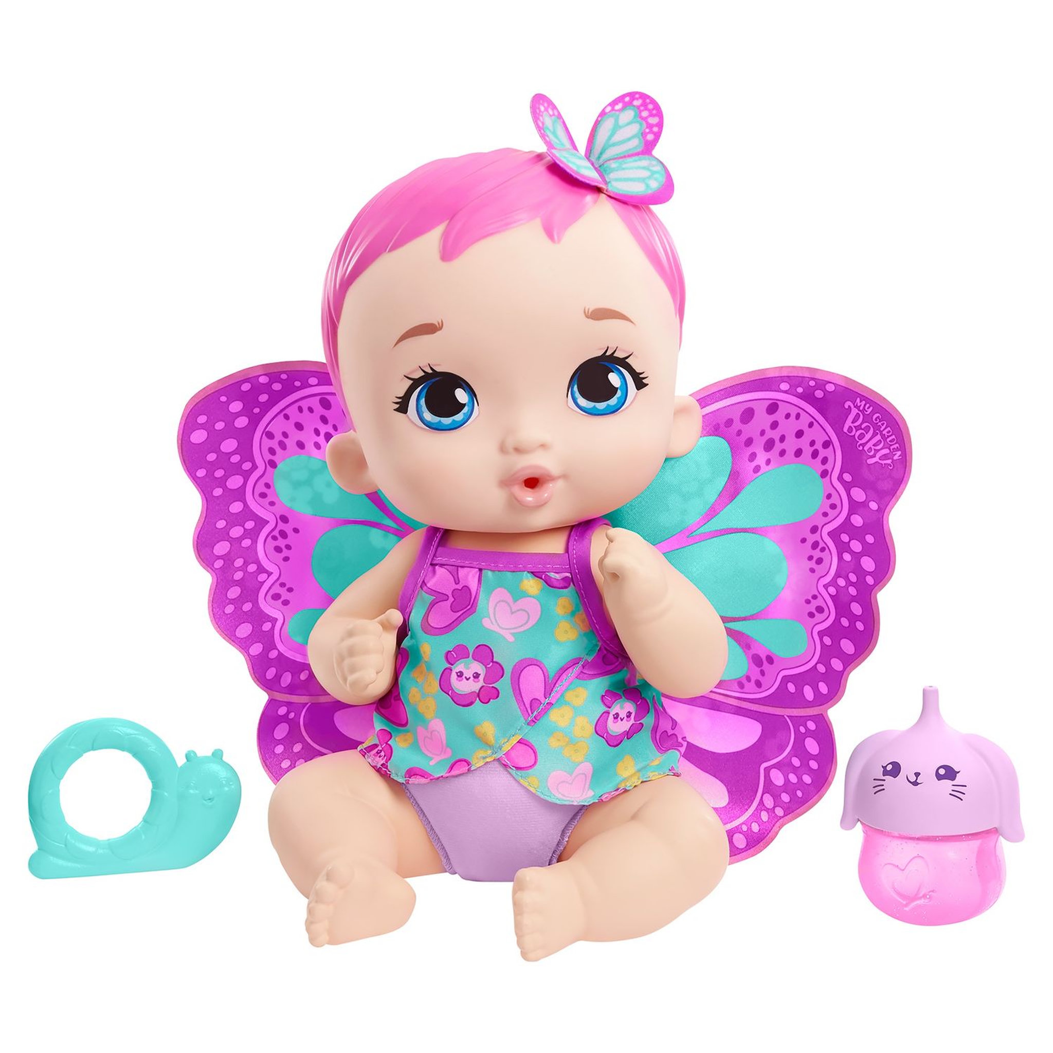My Garden Baby My Garden Baby - Bébé Papillon Rose boit et fait pipi