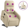 Voir la diapositive 2 : VIDAXL Fauteuil inclinable de massage Creme Tissu