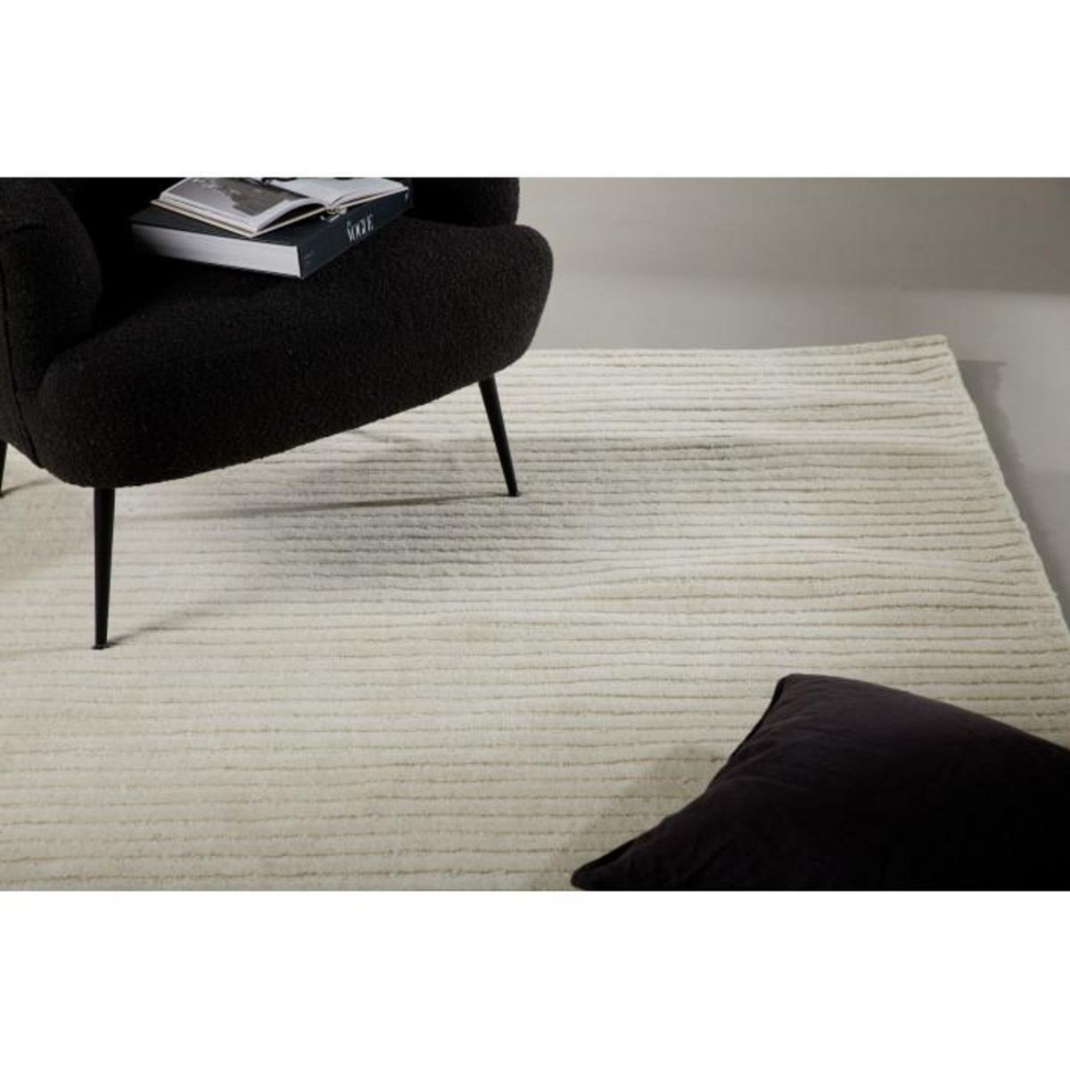 Paris Prix Tapis Déco en Laine  Milton  202x300cm Blanc