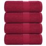 Voir la diapositive 1 : VIDAXL Serviettes d invité 4 pcs bordeaux 30x50 cm 360 g m² 100% coton