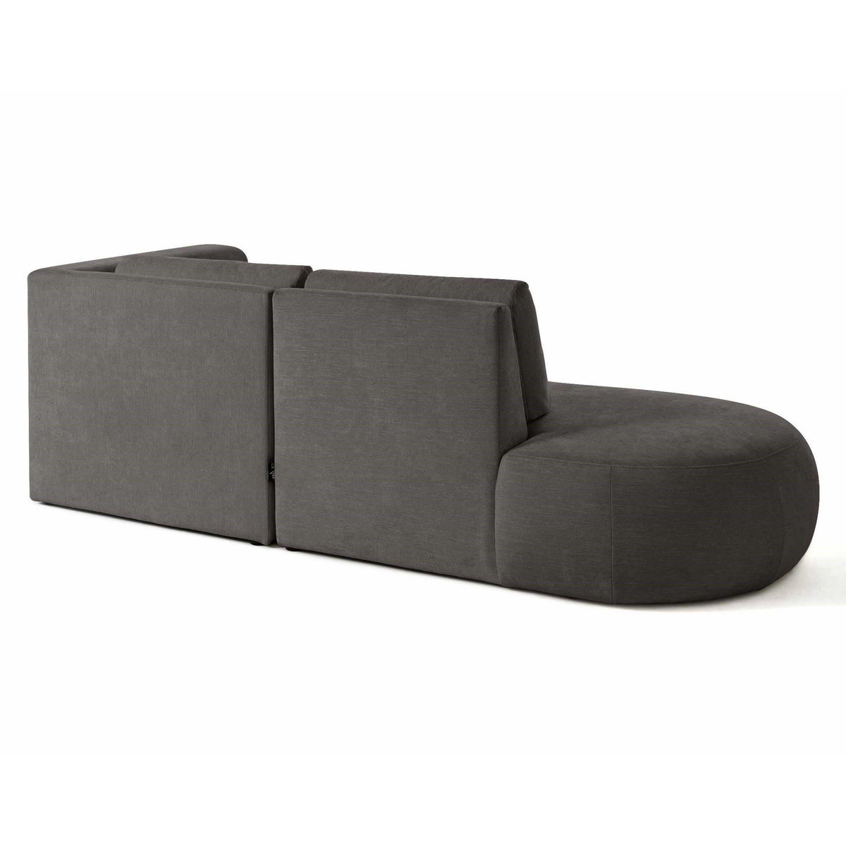 LISA DESIGN Santorini - canapé modulable d'angle droit + pouf - 4 places - en tissu texturé