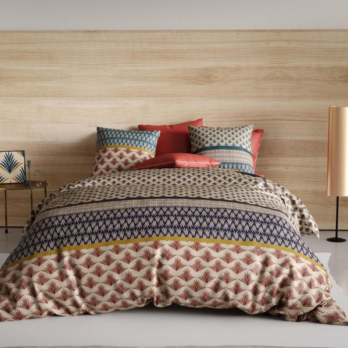 ATELIER DU COTON Housse de couette 260x240 + 2 taies Manille coton Percale 71 fils
