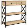 Voir la diapositive 2 : VIDAXL Table console chêne sonoma 75x28x75 cm bois d ingénierie