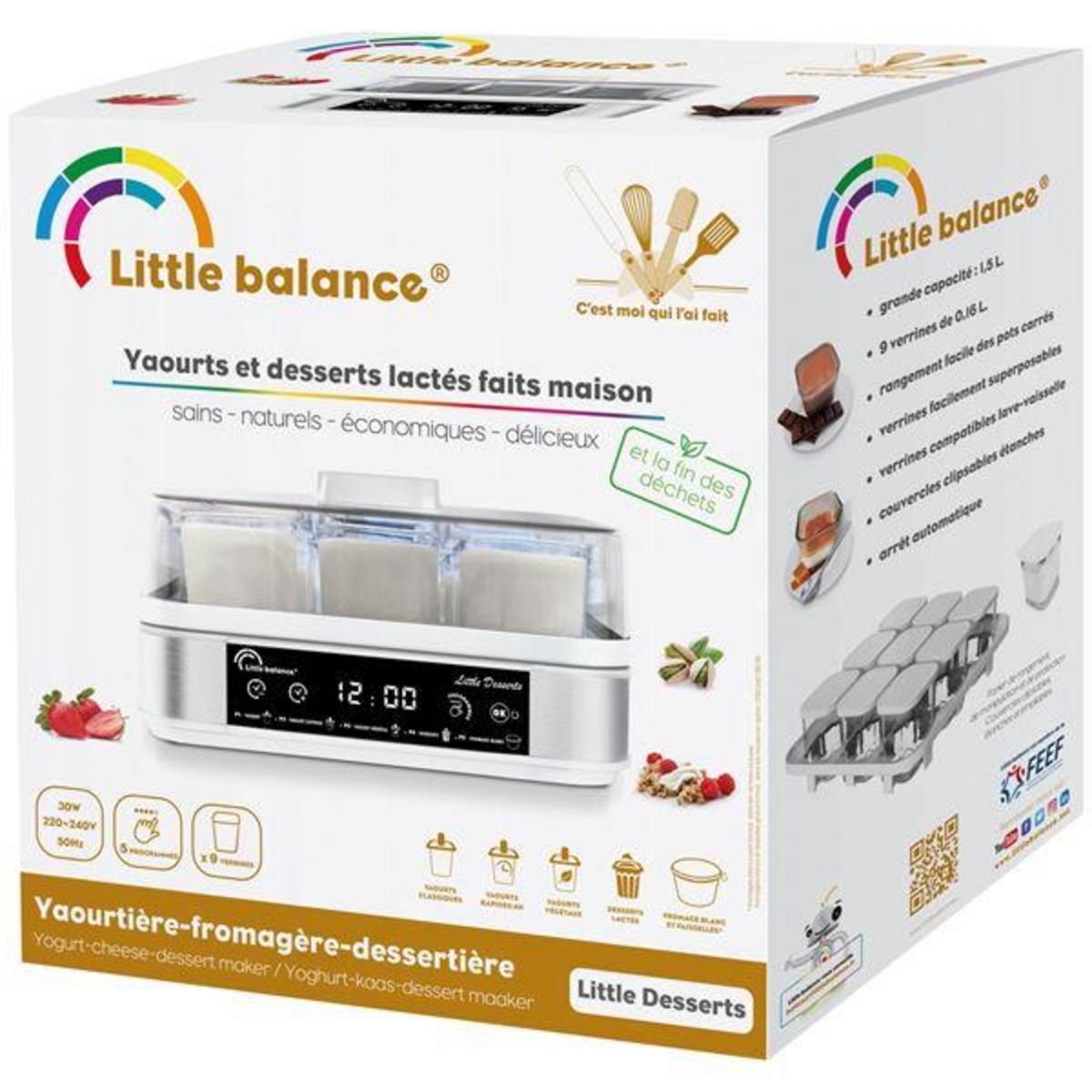 LITTLE BALANCE Yaourtière 9 pots 30w - 8448