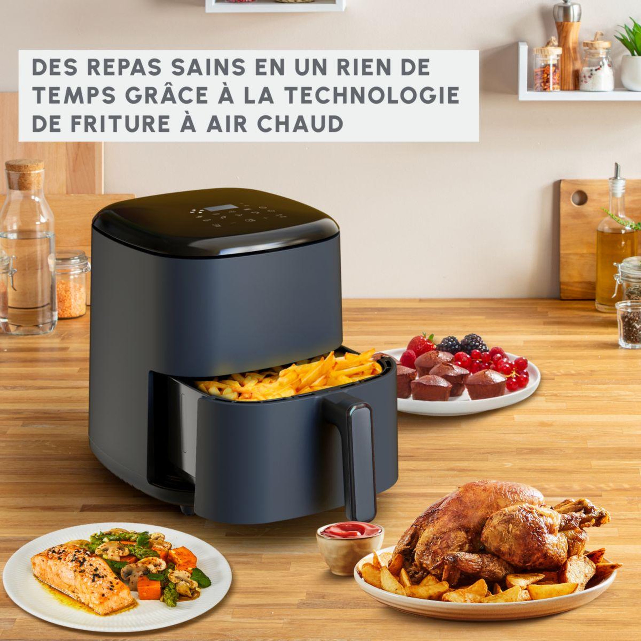 Voir la diapositive 4 : MOULINEX Friteuse sans huile easy fry max 5l ez245b20