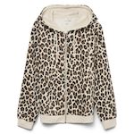 Vero Moda Sweat Zippé Léopard  Femme Vero Moda Clippa. Coloris disponibles : Beige