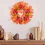 Voir la diapositive 4 : ATMOSPHERA Couronne de Feuilles Artificielles  James  43cm Orange