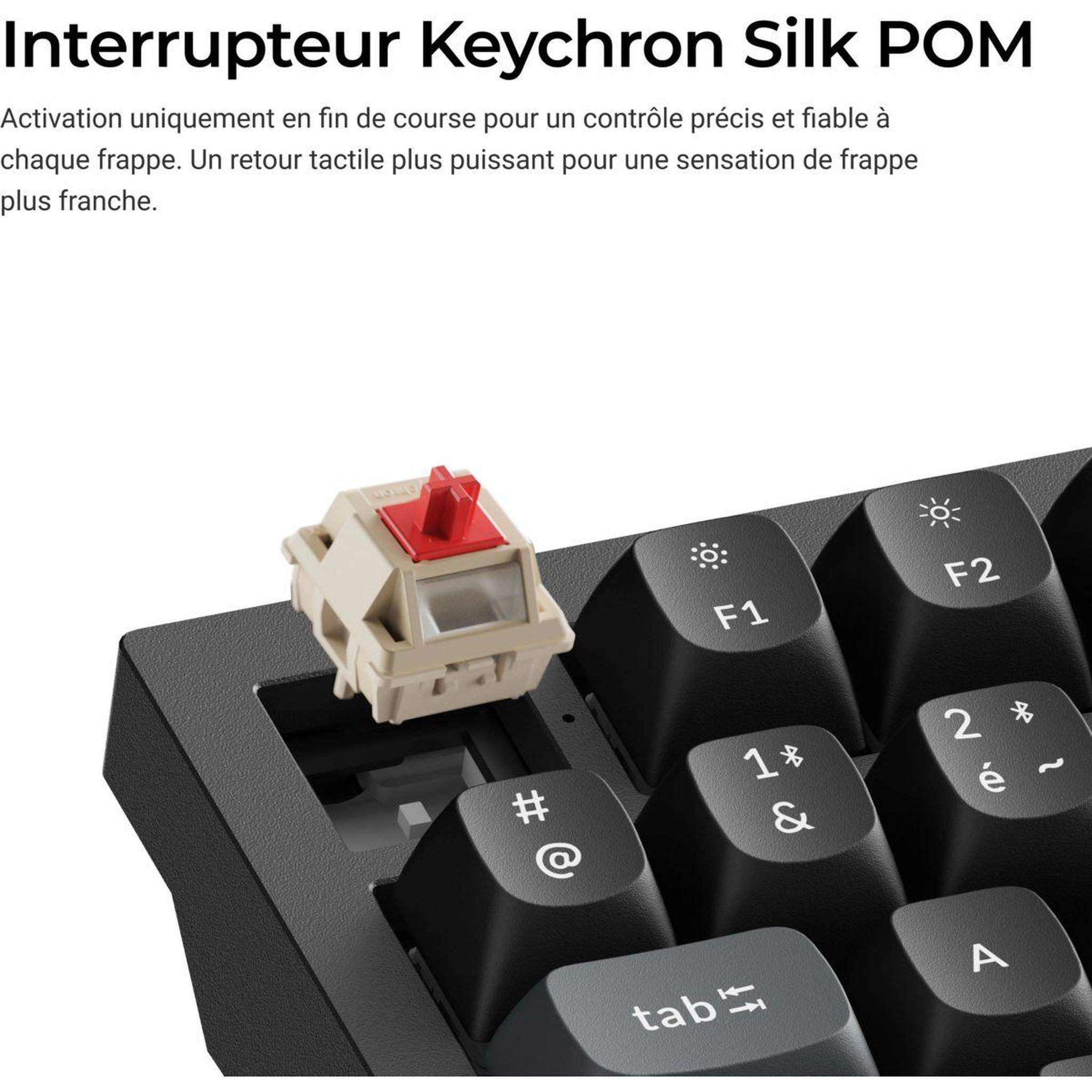 Voir la diapositive 2 : KEYCHRON Clavier gamer sans fil V6 Ultra 8K Swappable RGB Backlight