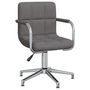 Voir la diapositive 2 : VIDAXL Chaise pivotante de bureau Gris fonce Tissu