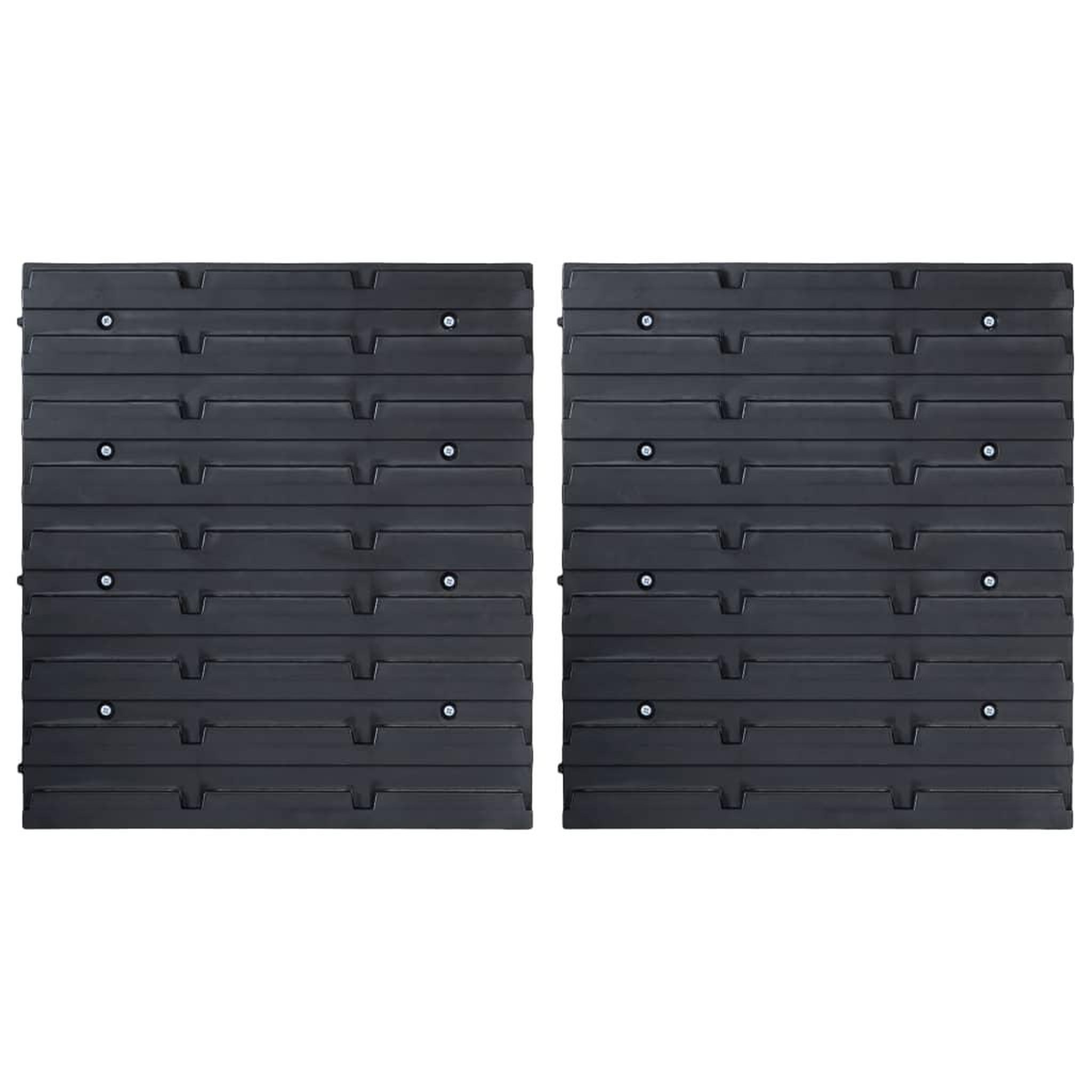 Voir la diapositive 4 : VIDAXL Kit de bacs de stockage et panneaux muraux 32 pcs rouge et noir