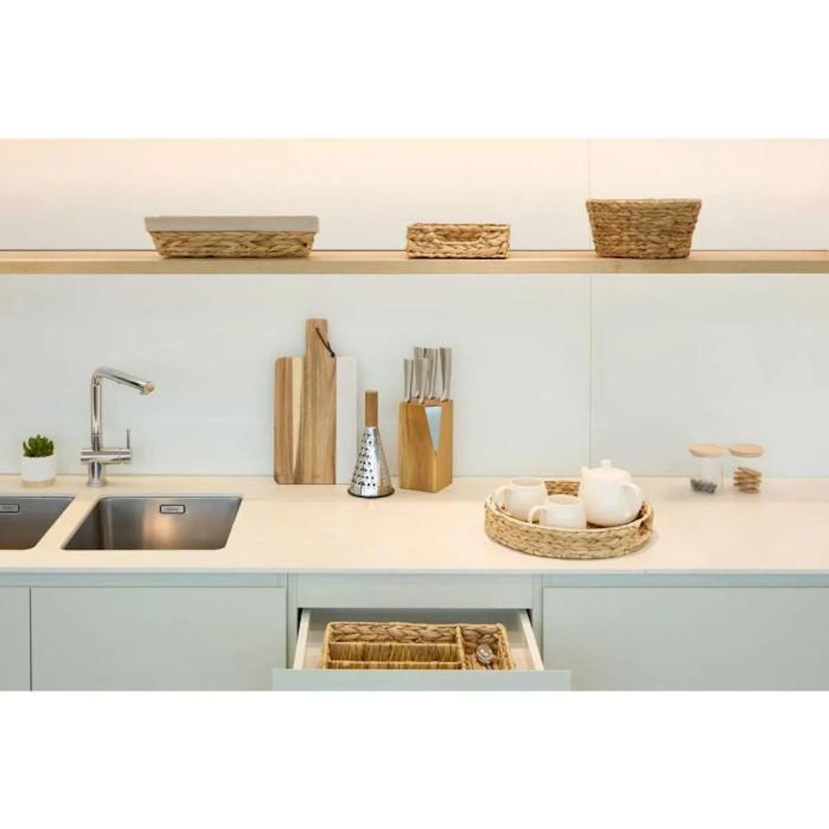 FIVE Plateau en Roseau  Reed  35cm Naturel