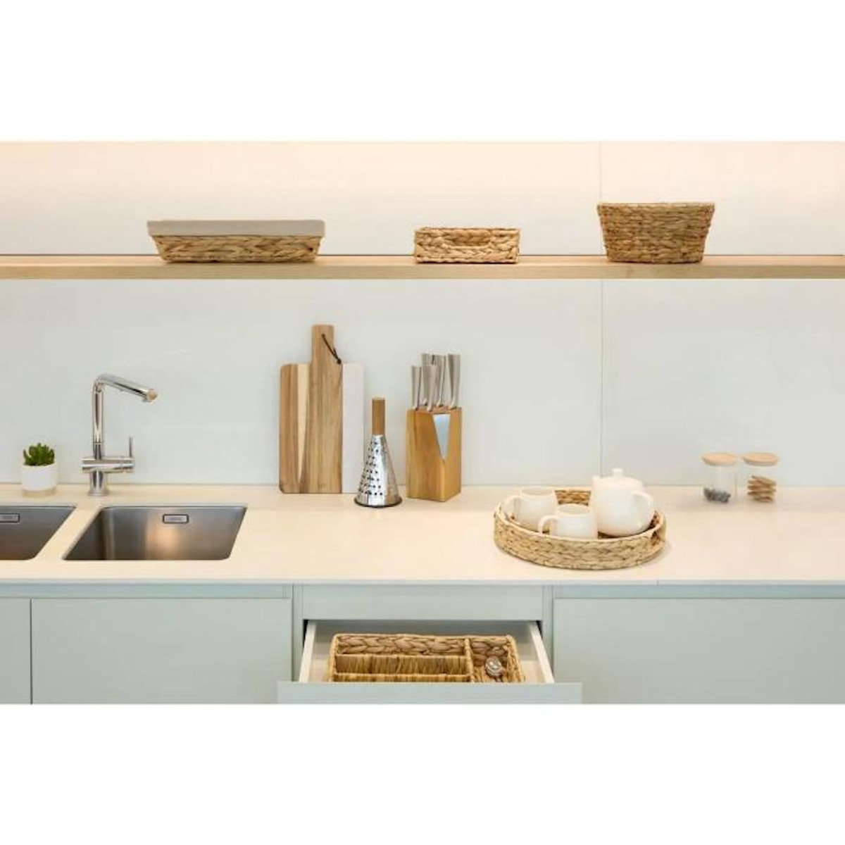 FIVE Plateau en Roseau  Reed  35cm Naturel