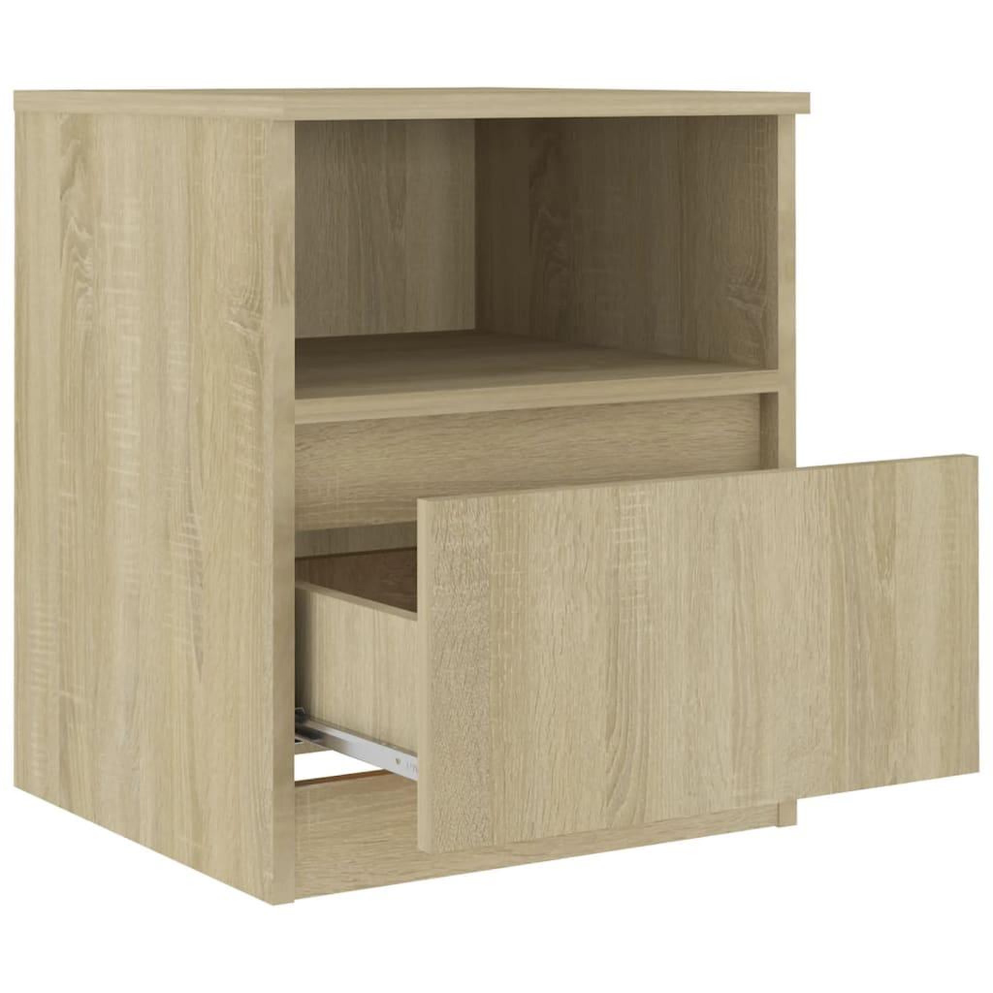 Voir la diapositive 5 : VIDAXL Table de chevet Chene sonoma 40x40x50 cm Agglomere