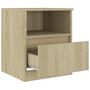 Voir la diapositive 5 : VIDAXL Table de chevet Chene sonoma 40x40x50 cm Agglomere