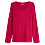 Voir la diapositive 3 : INEXTENSO T-shirt manches longues fuchsia en coton femme