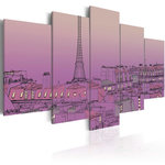 Paris Prix Tableau  Lever de Soleil Lavandé au dessus de Paris. Coloris disponibles : Multicolore