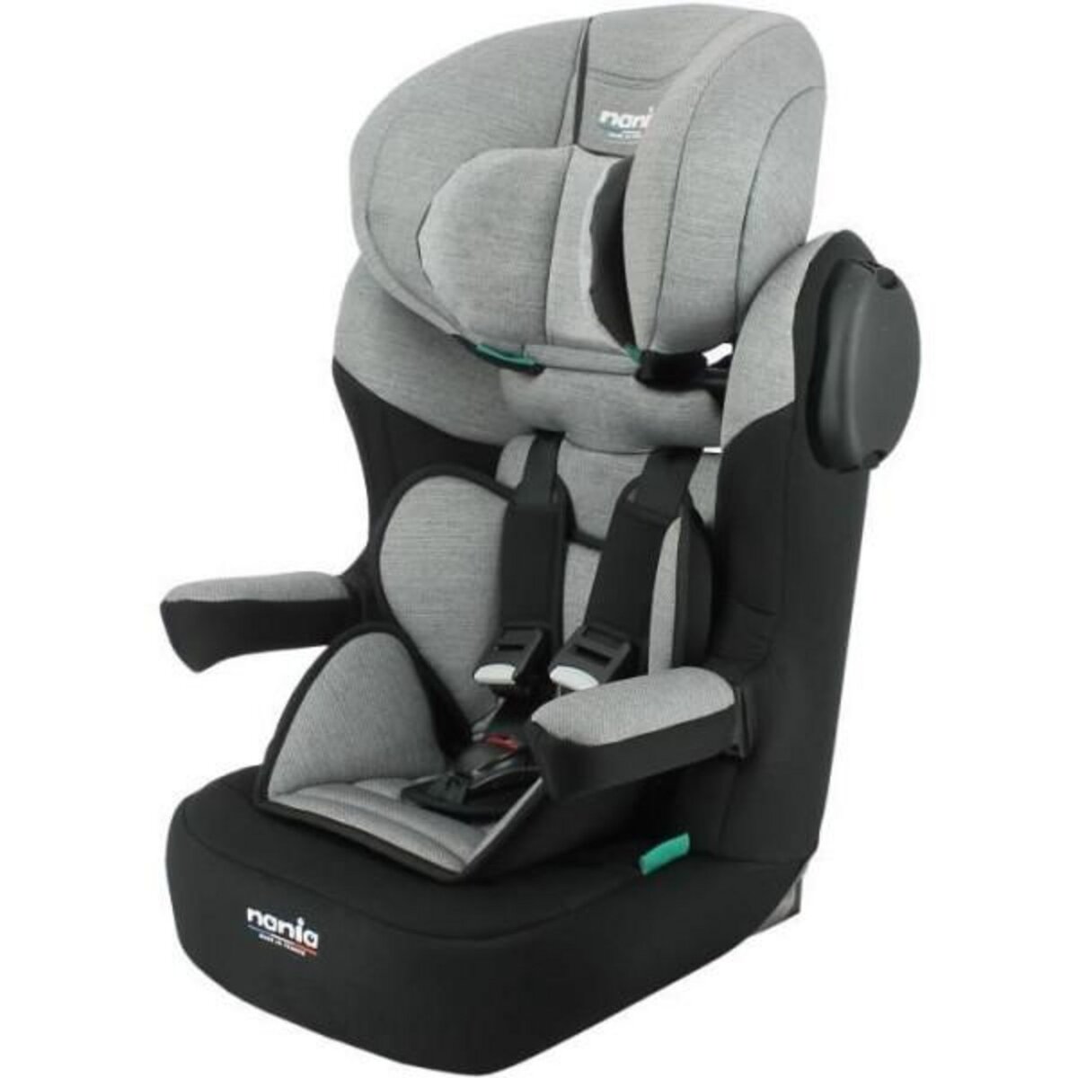 NANIA Siege Auto ceintur NANIA MAX I 76 140 cm R129 de 3 a 10 ans Tetiere r glable Base inclinable Gris Fabrication F