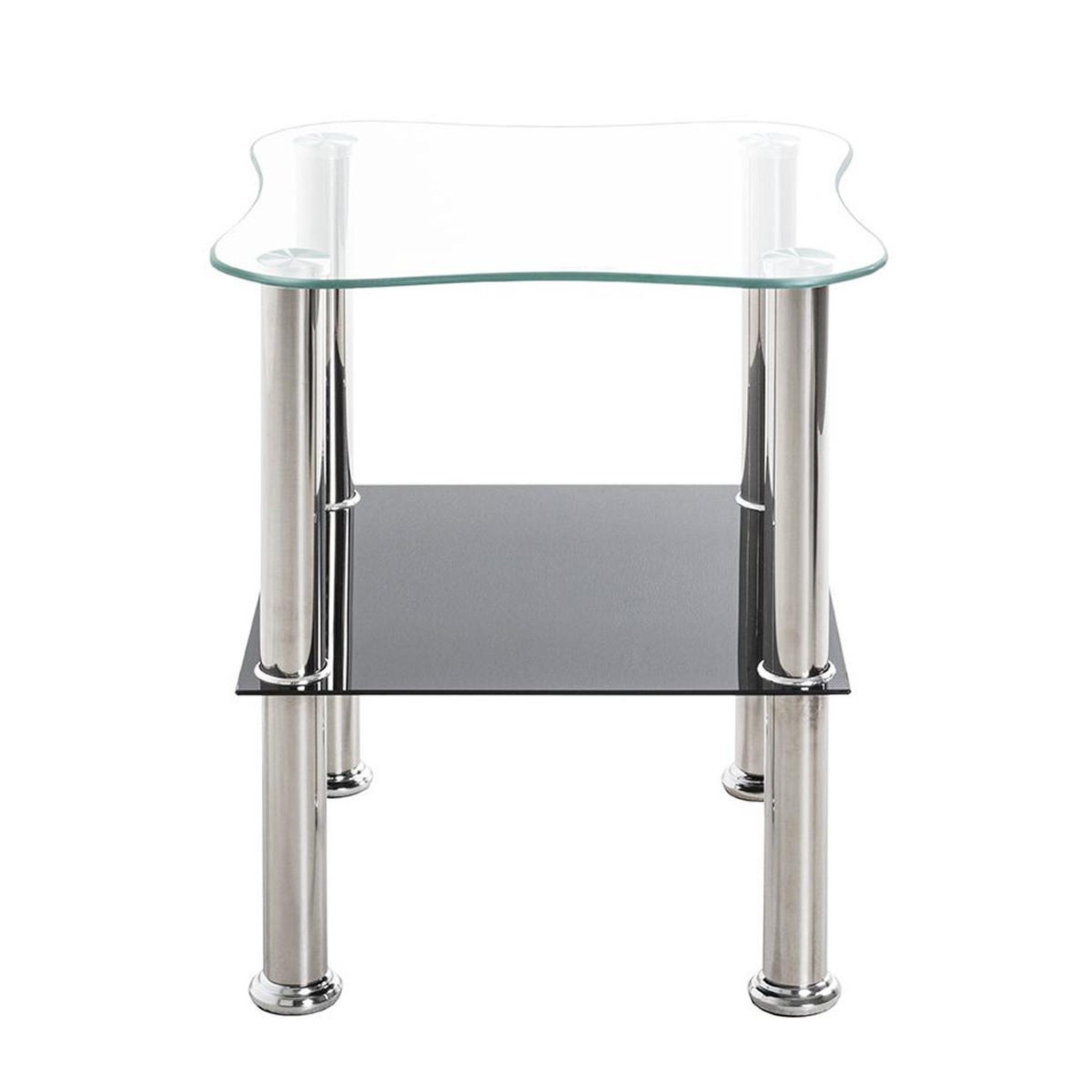 Voir la diapositive 2 : Paris Prix Table d'appoint en verre  henia  47cm noir