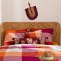 Voir la diapositive 2 : ATMOSPHERA Coussin Déco Brodé  Yucatan  30x80cm Aubergine
