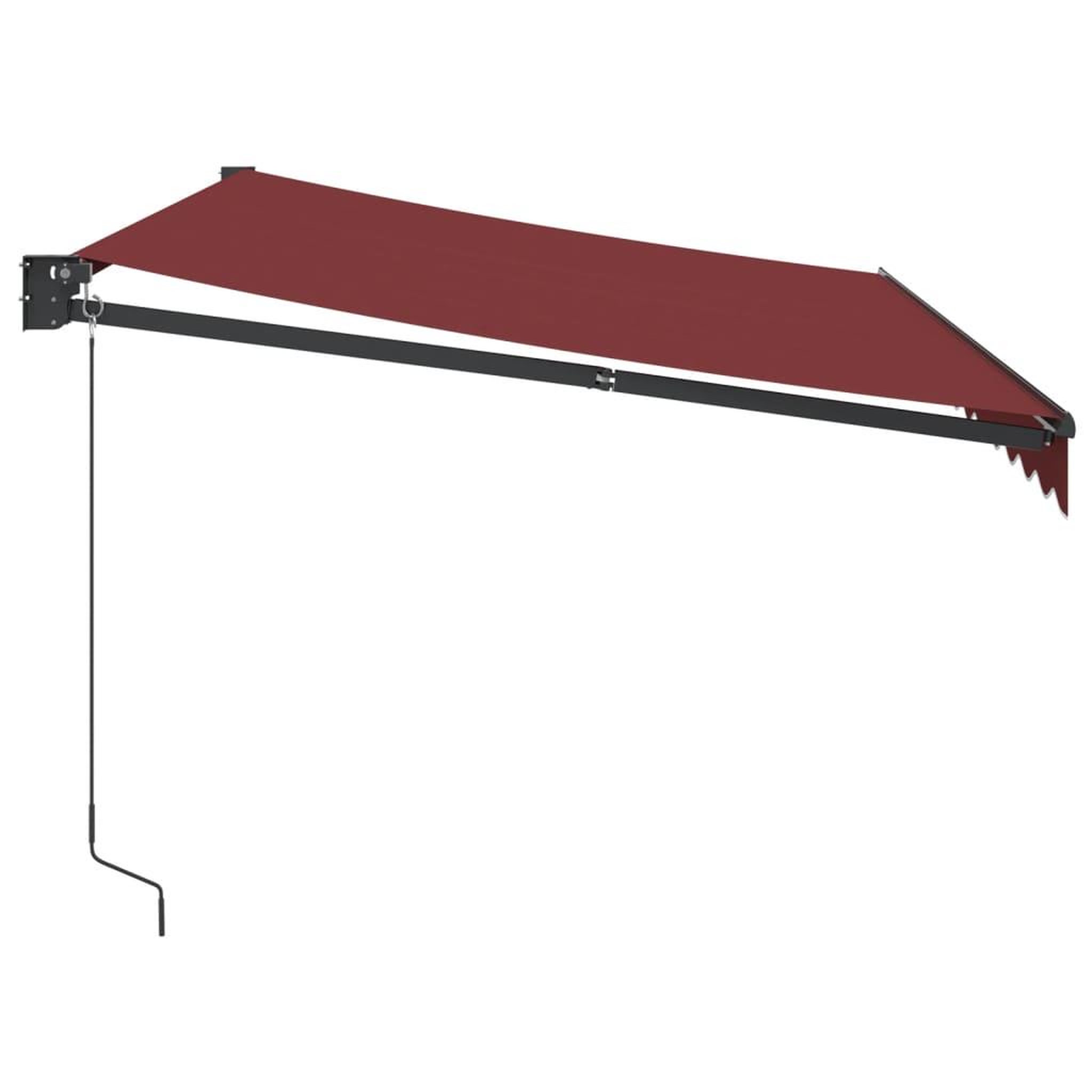 Voir la diapositive 4 : VIDAXL Auvent manuel retractable bordeaux 350x250 cm