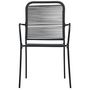 Voir la diapositive 3 : VIDAXL Chaises de jardin lot de 2 Corde en coton et acier Noir