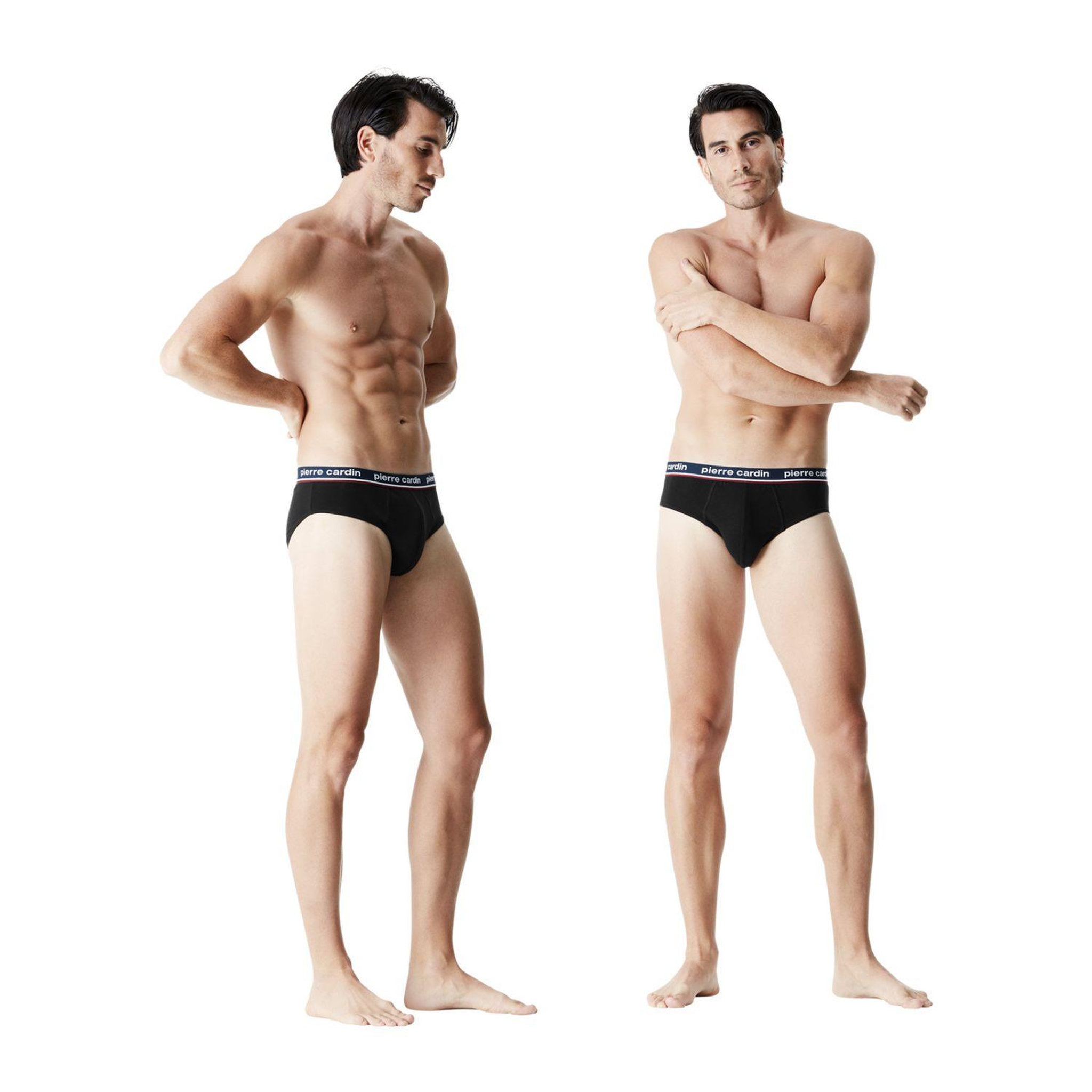Voir la diapositive 5 : PIERRE CARDIN Lot de 4 slips homme en coton Uni French