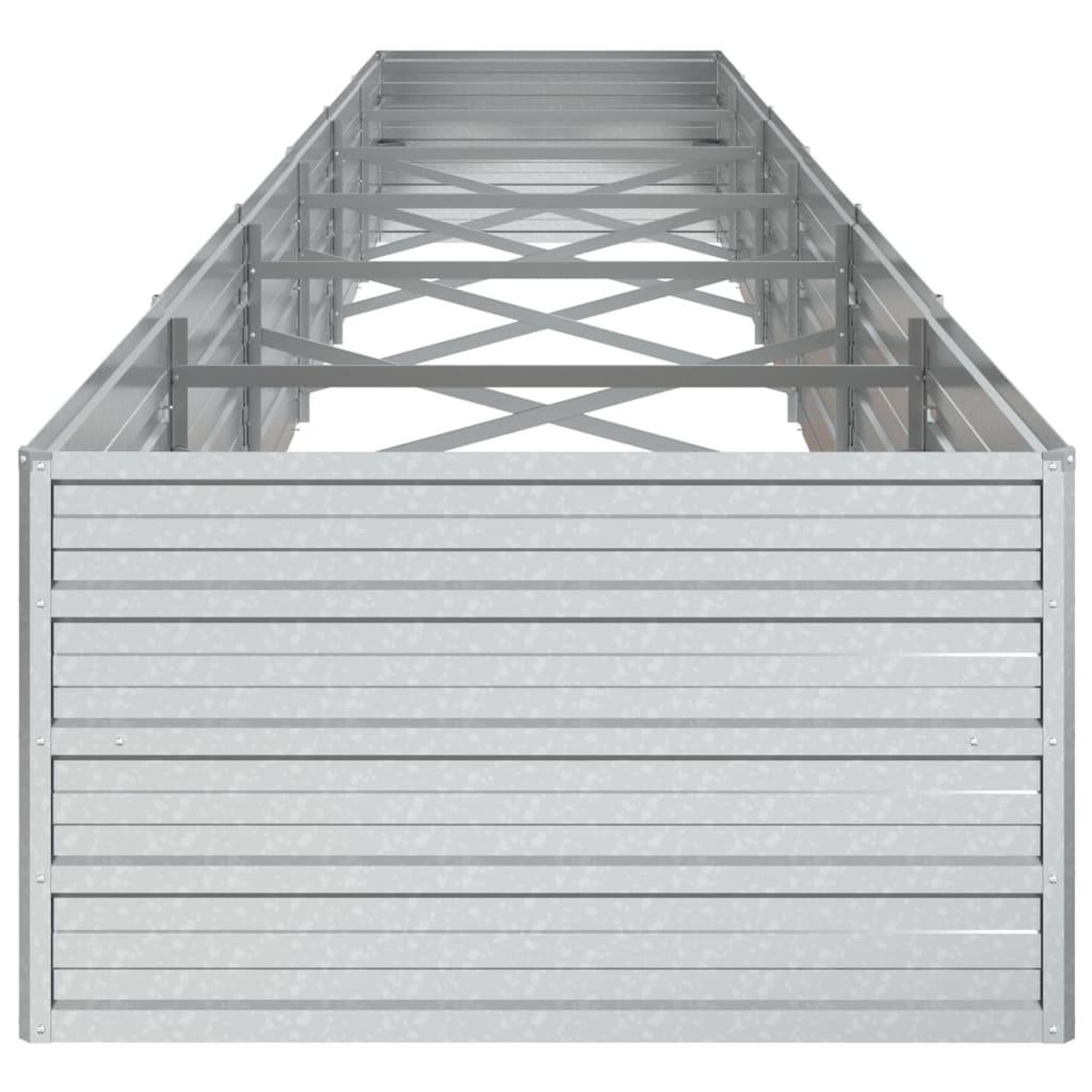 Voir la diapositive 5 : VIDAXL Lit sureleve de jardin 480x80x45 cm Acier galvanise Argente