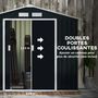 Voir la diapositive 5 : OUTSUNNY Abri de jardin - remise pour outils - cabanon porte verrouillable - dim. 213L x 130l x 185H cm - tôle d'acier gris