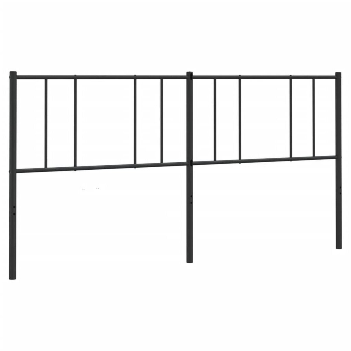 VIDAXL Tete de lit metal noir 180 cm