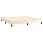 Voir la diapositive 4 : VIDAXL Cadre de lit Creme 160x200 cm Similicuir