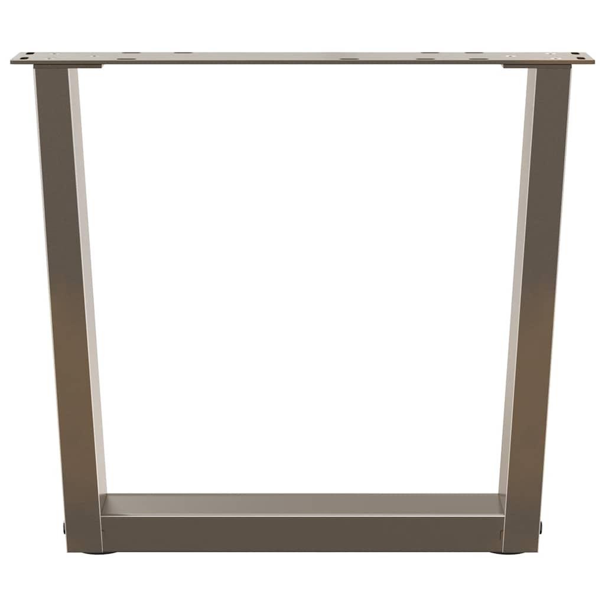 Voir la diapositive 3 : VIDAXL Pieds de table a manger en forme de V 2 pcs acier naturel acier