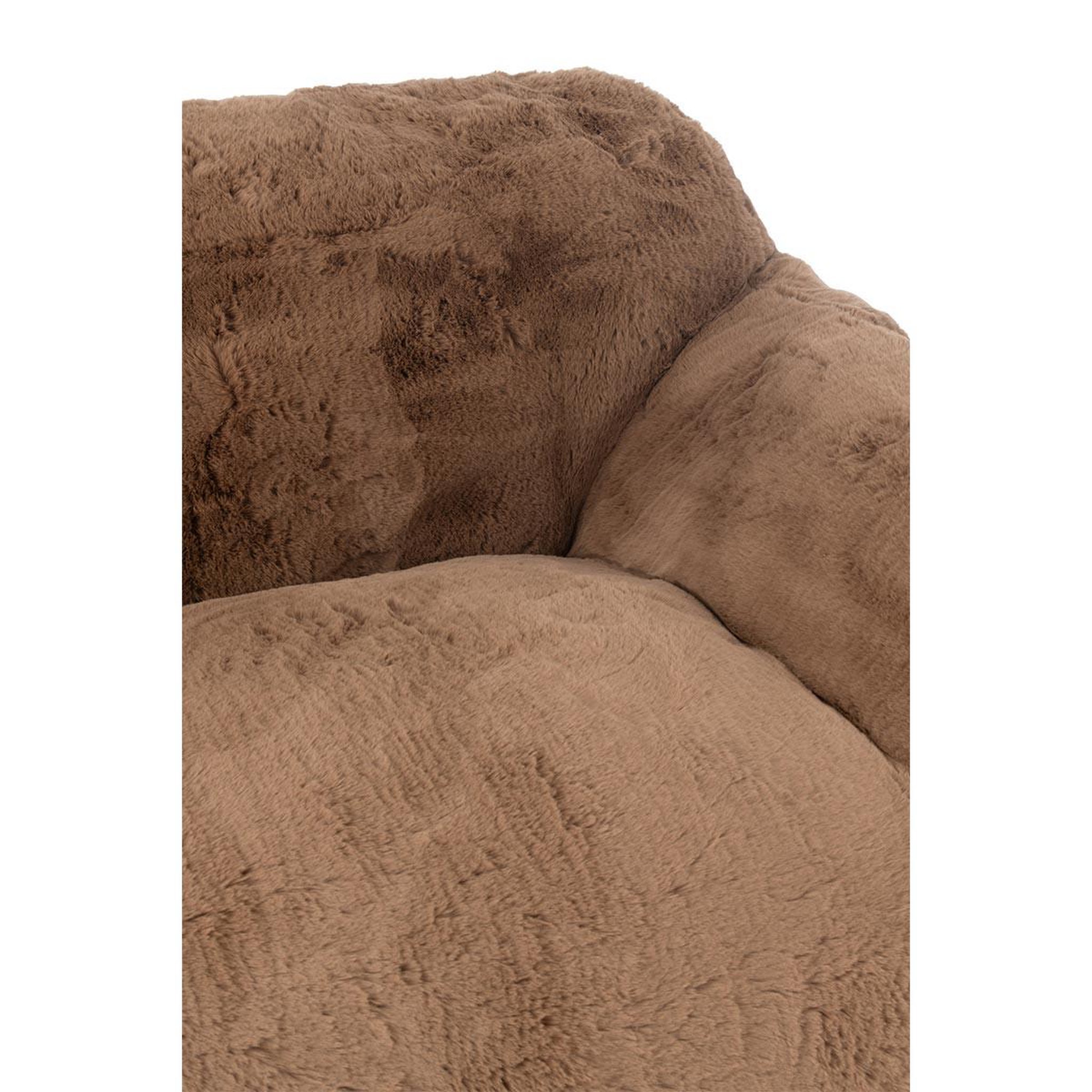 Voir la diapositive 6 : J-LINE Canapé droit 2 places  cutie  152cm taupe