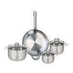 ELO Ensemble de 1 Poêle de cuisson 32 cm et 3 faitouts 14, 16 et 20 cm Elo Profi Brillant