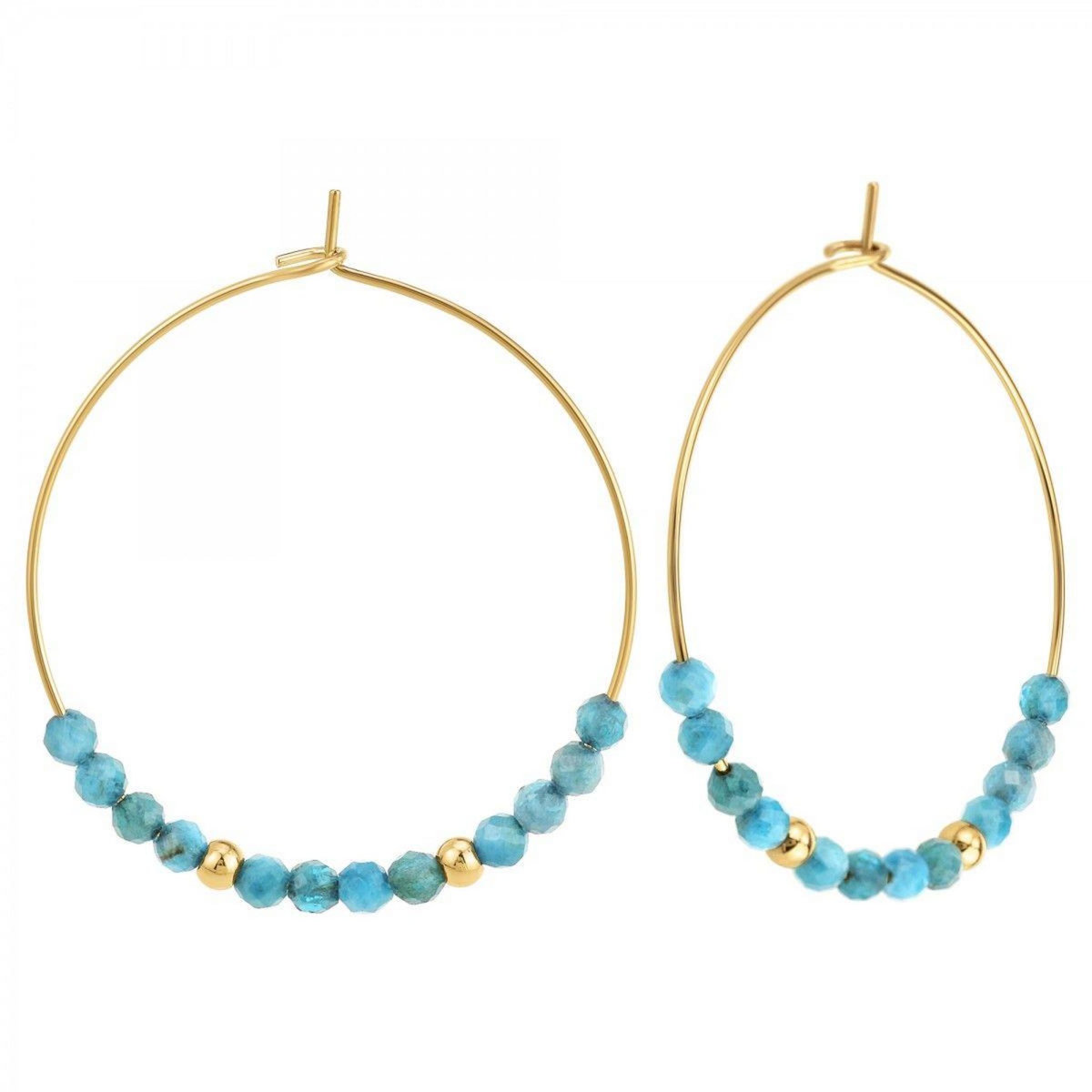 SC BOHEME Boucles d'oreilles par SC Bohème ornées de pierres apatite