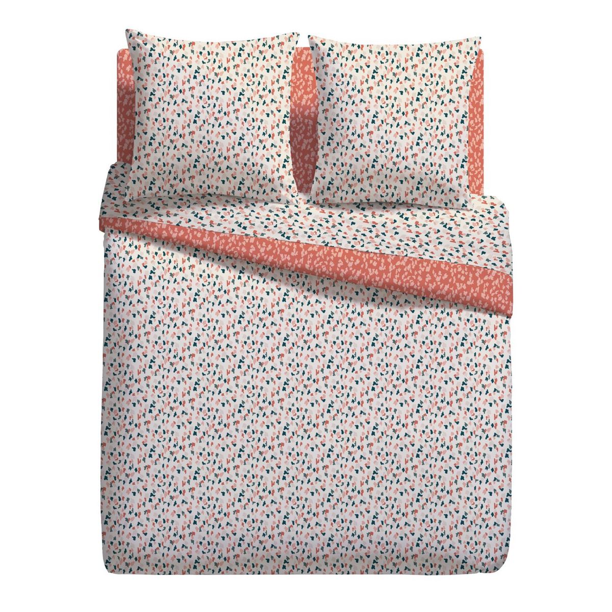 Parure housse de couette en microfibre motif tacheté TAKY