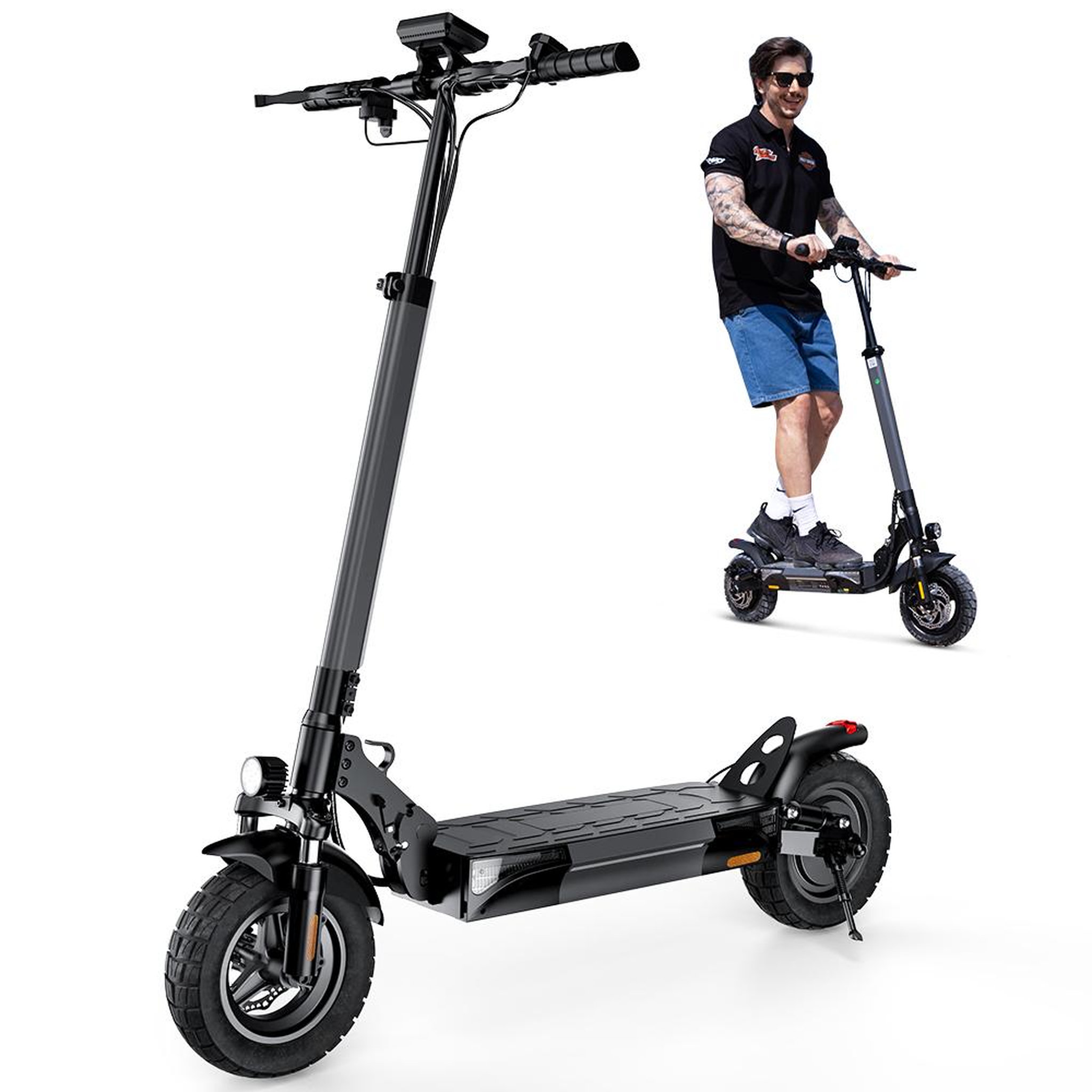 Voir la diapositive 2 : ISCOOTER Trottinette électrique iScooter W9, moteur 1000 W, batterie 48 V 14 Ah, double suspension