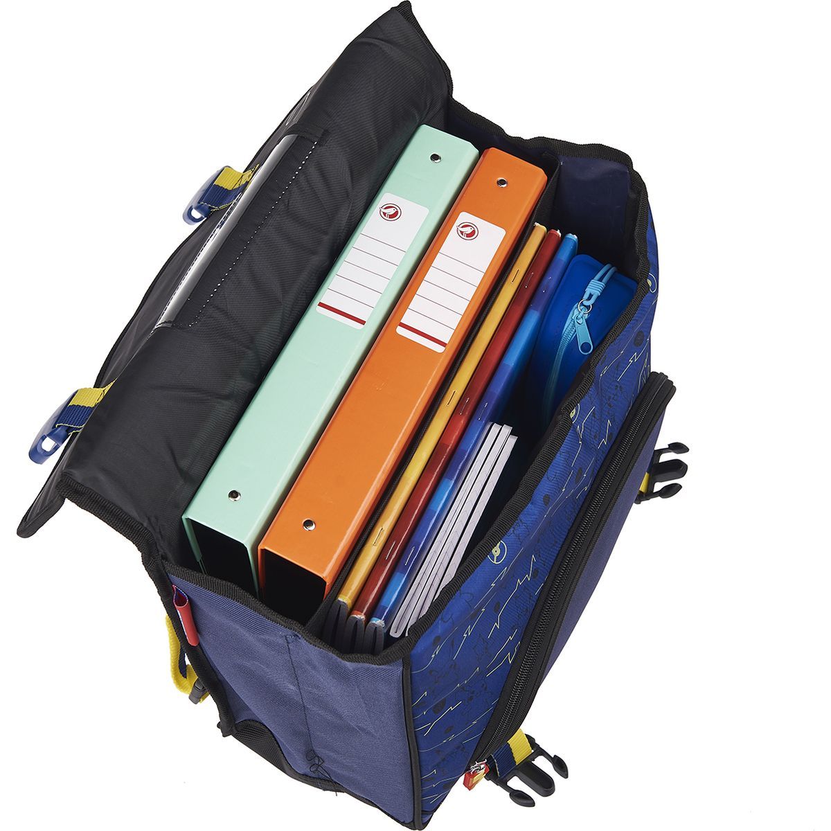 NINTENDO Cartable à roulettes 41 cm CM1/CM2 bleu et jaune Pokemon