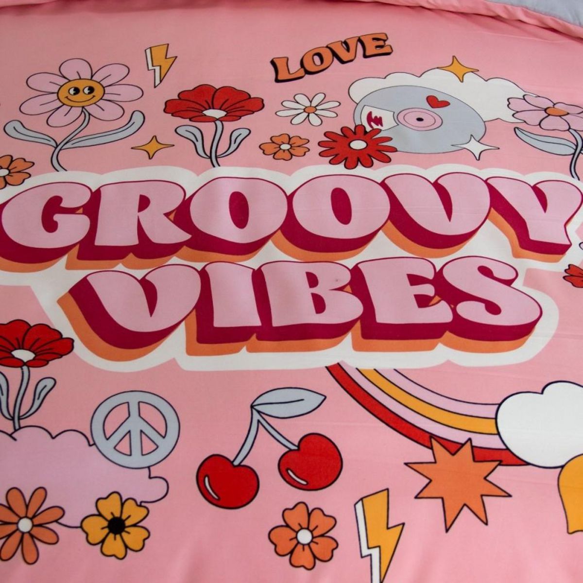 COTE DECO Housse de couette 140x200 + 1 taie VIBES