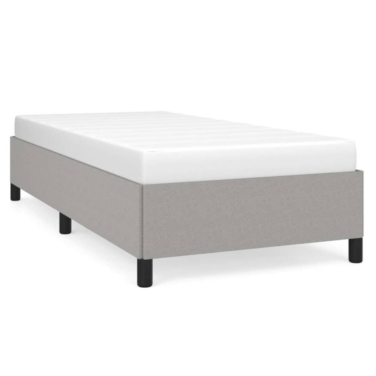 VIDAXL Cadre de lit sans matelas gris clair 90x190 cm tissu