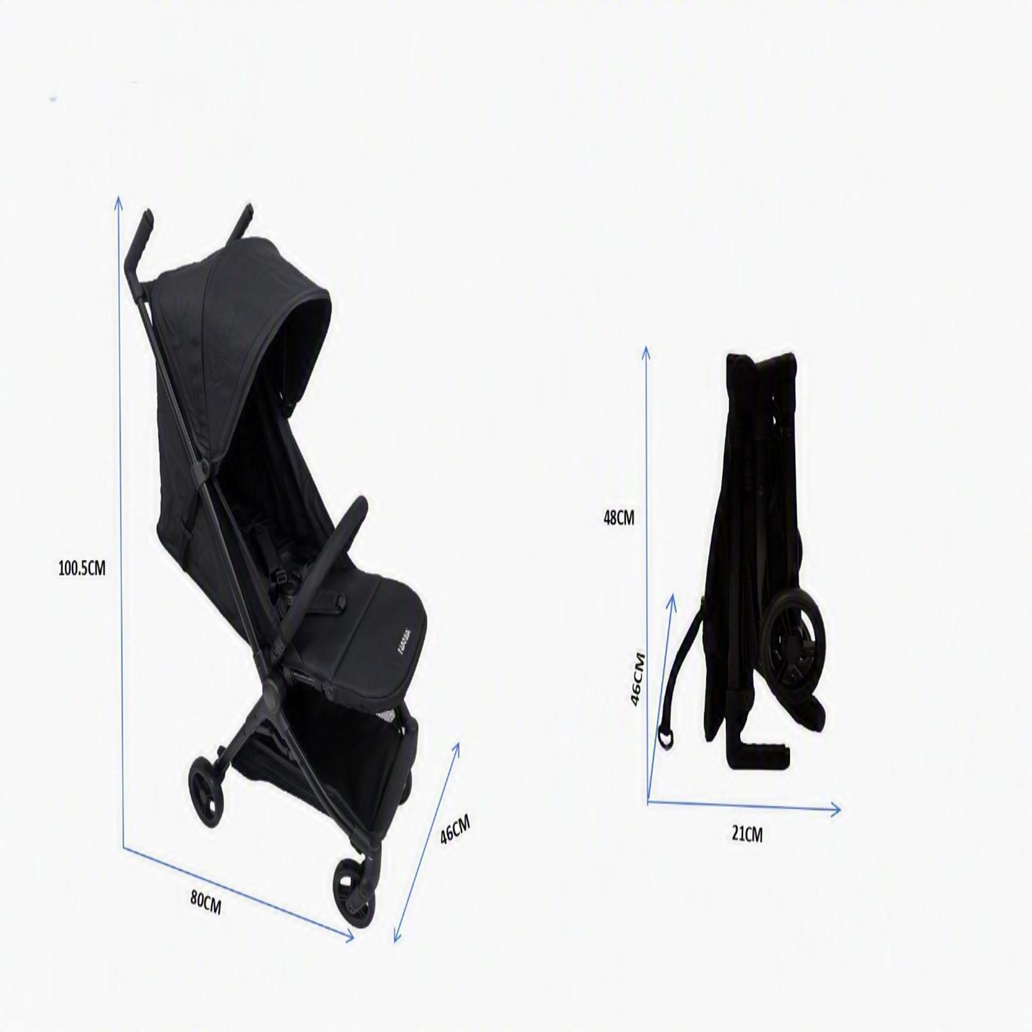 Voir la diapositive 6 : NANIA Nania, poussette ultra-compacte, babyjet (0 à 15 kg) homologuée cabine avion, dossier inclinable, sac de transport inclus