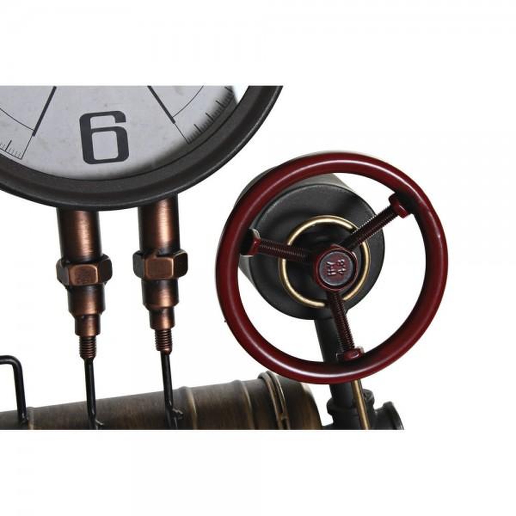 Voir la diapositive 2 : AAAAA Horloge Murale DKD Home Decor Noir Rouge Fer Doré (2 pcs) (46 x 13 x 58 cm)