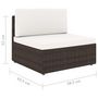 Voir la diapositive 6 : VIDAXL Salon de jardin 8 pcs avec coussins Marron Resine tressee
