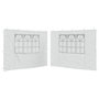 Voir la diapositive 2 : VIDAXL Paroi de tente de reception 2 pcs avec fenetre PE Blanc